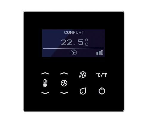 JUNG TRDLS9248SW Termostato ambiente per fan coil KNX- nero