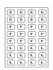 EELECTRON 9025ISE-1 9025 PULSANTE CAPACITIVO KNX, BIANCO  SET ICONE - E - 32 ICONE