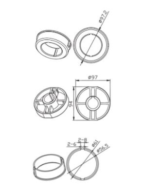 CAME 001YK6107 TONDO 102.5x2.5mm