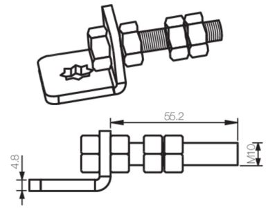 CAME 001YM0146 SUPPORTO A VITE M10 SEDE STELLA 10