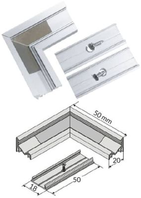 LEDCO CO300 ANG.90 degree CONNECTOR FOR PR300 ANGULAR PROFILE