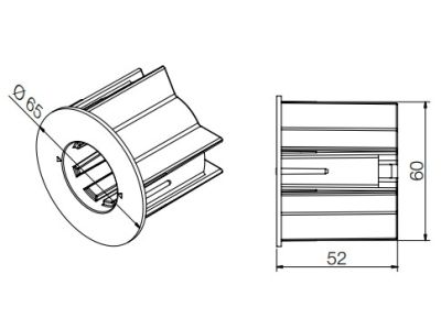 NICE 1013.20.00 Kit calotta bianca per rullo tipo Rollease 2,5'', per motori 35/45 mm.