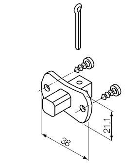 NICE 689.53.00 Perno quadro 10 mm