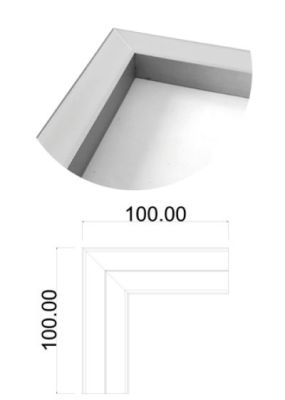 LEDCO CO230 90 degree ANGLE FOR PR230 DISAPPEARED PROFILE