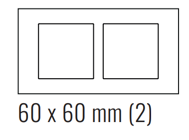 EKINEX EK-D2S-FNI Deep plate (FF and 71 and 20Venti) rectangular - FENIX NTM - black ingo