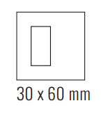 EKINEX EK-SQT-FGB Placca Surface (20Venti ) quadrata colore grigio bromo 1 finestra