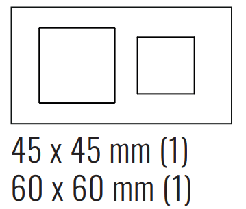 EKINEX EK-D2F-GBB Deep plate (FF and 71 and 20Venti) rectangular - METAL (ALUMINIUM) - brass