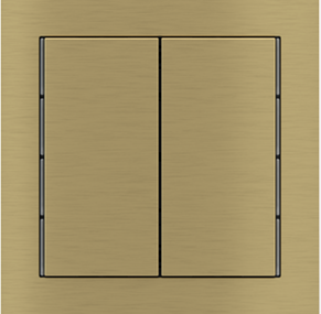 EKINEX EK-T2R-GBB Kit of 2 Linea 71 rectangular vertical buttons (30X60) brass colour