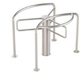 NICE TURNSTILES TWISTRAL Turnstile with railing - Powder coated RAL colour