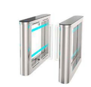 NICE TURNSTILES SWINGS1V Pair of motorized doors for 550 mm openings - Cabinet AISI 304 brushed stainless steel