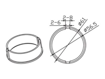 CAME 001YK6116 CORONA ADATTATORE Ø59MM