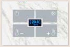 BLUMOTIX BX-F-RWMT QUBIK MARBLE Glass thermostat cover 120X80mm White