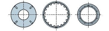 NICE 876.52.00 Tondo 159x4,5 mm con fori filettati M8 ruota + 2 corone ad innesto una sull'altra