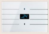 BLUMOTIX BX-F-RKWGT-SILVER QUBIK LINE Cover termostato vetro 8 Pulsanti 120X80mm 