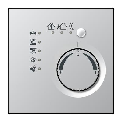 JUNG AL2178TS KNX room thermostat with integrated bus coupler and 4-channel button interface - metal-aluminium models
