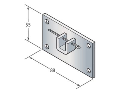 CAME 001YM0004 SUPPORTO 88X55 CON SELLA Q10