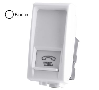 MAPAM 828B Presa Telefono Art 828B Bianco -