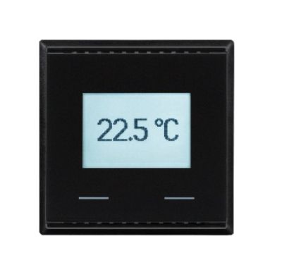 ELSNER 70634 KNX T-UP Touch CH- jet black RAL 9005 Sensore di temperatura KNX con pulsanti touch