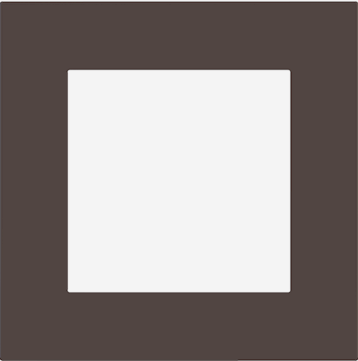 EKINEX EK-SQS-FCC Placca Surface (71 e 20Venti ) quadrata colore cacao orinoco