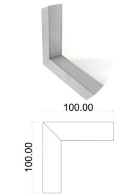 LEDCO CO230P ANGLE 90 degrees WALL/CEILING FOR SCOMPA PROFILE