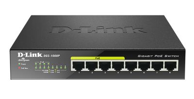 D-LINK DGS-1008P SWITCH DESKTOP 8PORTE 10/100/1000 P