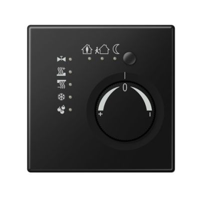 JUNG LS2178TSSWM Termostato per ambienti KNX con accoppiatore bus integrato e interfaccia pulsanti 4 canali- nero grafite opaco