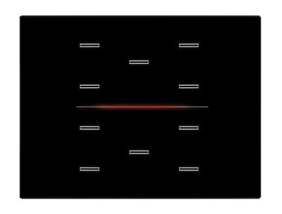 EELECTRON 9025GL310L03 PULSANTE VETRO CAPACITIVO KNX, NERO 3 MODULI  VETRO 10 CANALI