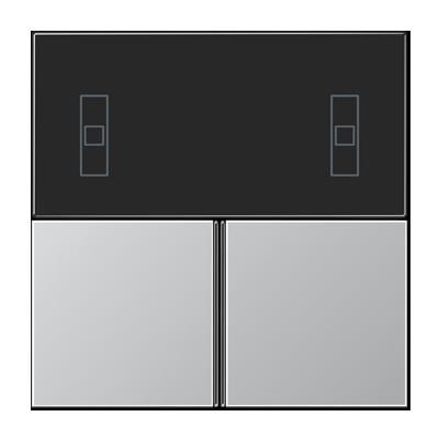 JUNG AL4093TSA Complete set of buttons for compact KNX environmental controller 4093KRMTSD- mod. LS990- aluminium