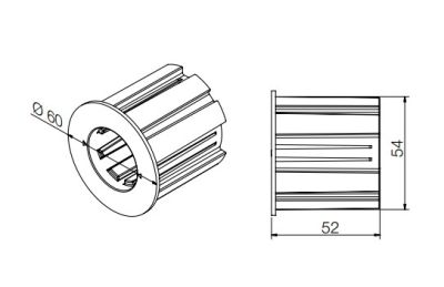 NICE 1008.20.00 Kit calotta bianca per rullo tipo Acmeda 60 mm,per motori 35/45 mm