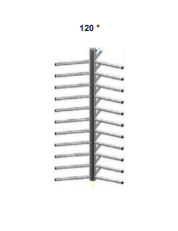 NICE TURNSTILES RTRU120ZIN U-shaped arms with 120° angle for CAGE - Hot dip galvanized and powder coated