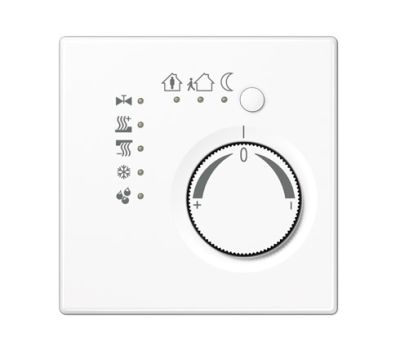 JUNG LS2178WW Termostato per ambienti KNX con accoppiatore bus integrato e manopola di regolazione del valore di temperatura- bianco alpino