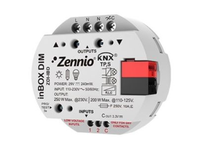 ZENNIO ZDI-IBD inBox Dimmer univ.1x250W,inc.