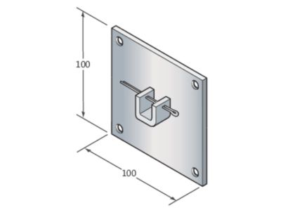 CAME 001YM0018 SUPPORTO 100X100 CON SELLA Q10