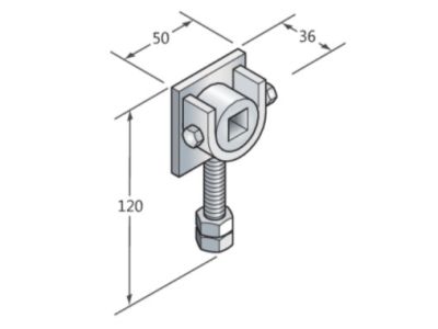 CAME 001YM0003 SUPPORTO A VITE M12 CON BOCCOLA Q16