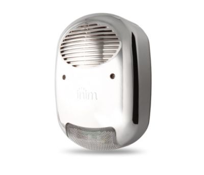 INIM IVY-FM Sirena autoalimentata per esterno con antischiuma ed effetto metallo cromata 103dB(A)@3m - IP34