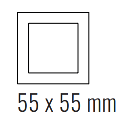 EKINEX EK-PQG-FVC FENIX NTM square FF/71 (Form/Flank/NF) plate - 1 window