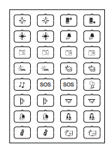 EELECTRON 9025ISH-1 9025 – CUSTOM BEDSIDE PANEL – 2 SOCKETS WHITE  ICON'S SET - H - 32 ICONS