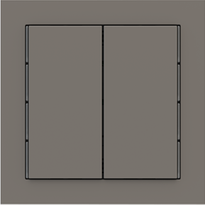 EKINEX EK-T2R-FGL Kit of 2 Linea 71 rectangular vertical buttons (30X60) in London gray colour