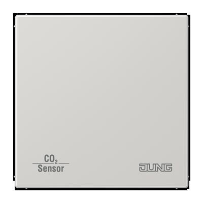 JUNG CO2LS2178LG Termostato ambiente KNX con sensore CO2 e umidità aria con accoppiatore bus integrato e interfaccia per pulsanti- 2 canali- grigio chiaro