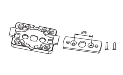 CAME 001YM0102 PIASTRA A CLIPS FRAME 50X68