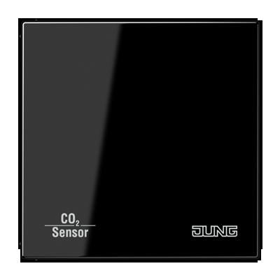 JUNG CO2LS2178SW KNX room thermostat with CO2 and air humidity sensor with integrated bus coupler and button interface - 2 channels - black