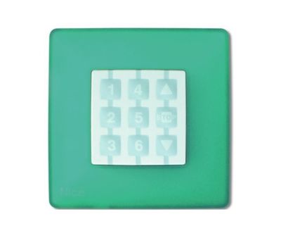 NICE WSS Placca a parete quadrata, verde acqua - 10 Pezzi