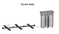 NICE TURNSTILES FRAMELG Base frame for CAGE TWIN or BIKELONE carbon steel installation