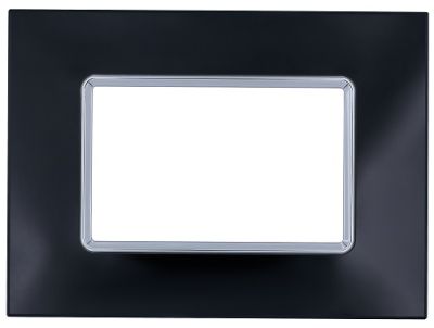 MAPAM 8003BL-2 Art 8003BL-2 3P Black Glass Plate