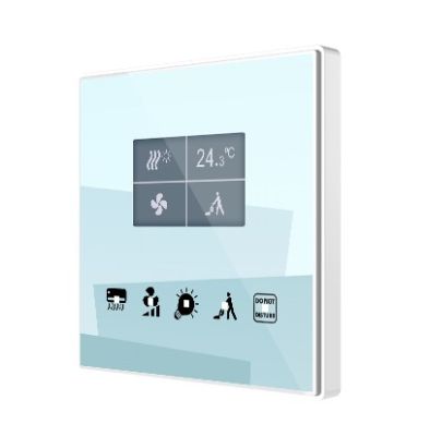 ZENNIO ZVI-SQTMDD ZVI-SQTMDD Square TMD-Display, Square capacitive touch panel with 5 buttons and upper graphical display with thermostat 