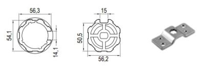 GIBIDI AJWSE0046 Ogiva pulley Ø 70 mm (for awning) ENGINES Ø 45