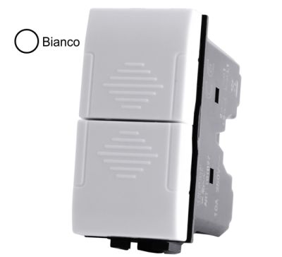 MAPAM 827B Doppio Pulsante (10A-250V) Art 827B Bianco -