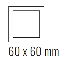 EKINEX EK-PQS-FNI FENIX NTM square FF/71 (Form/Flank/NF) plate - 1 window