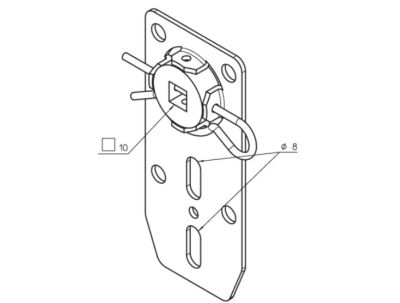 CAME 001YM0140 Supporto regolabile con boccola per Q10