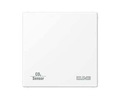 JUNG CO2LS2178WWM KNX room thermostat with CO2 and air humidity sensor with integrated bus coupler and button interface - 2 channels - matt alpine white